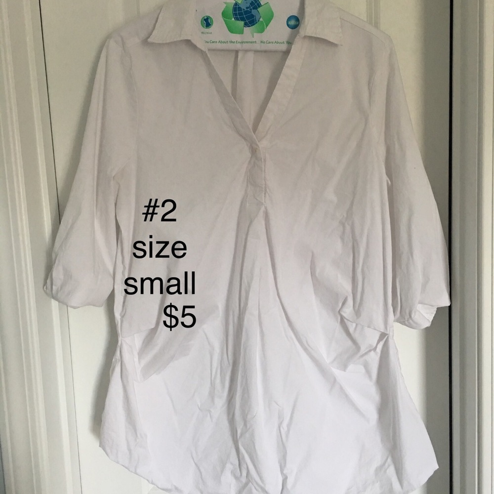 White maternity shirt
